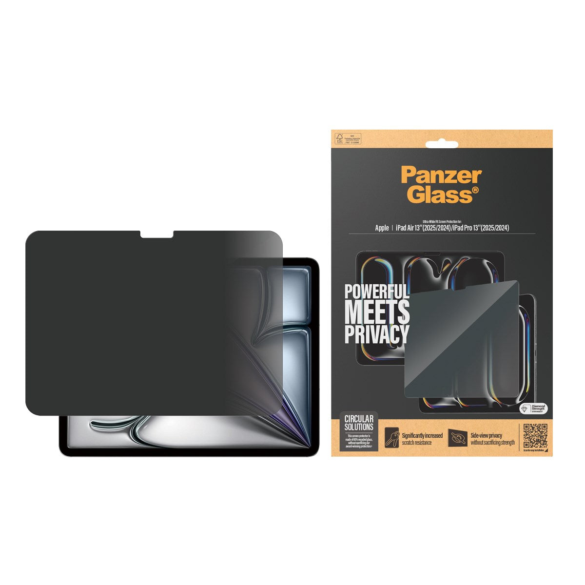 PanzerGlass® Privacy Screen Protector iPad Air 13'' (2024-2025) | iPad Pro 13'' (2024-2025) | Ultra-Wide Fit